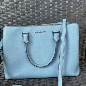 Michael Kors Bag,Michael Kors Sky Blue Satchel